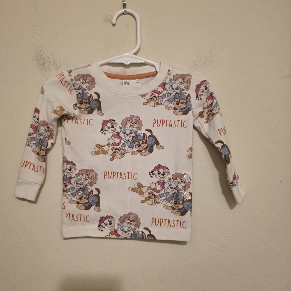 UniQlo Baby Nickelodeon Paw patrol PJ shirt size 12 to 18 months